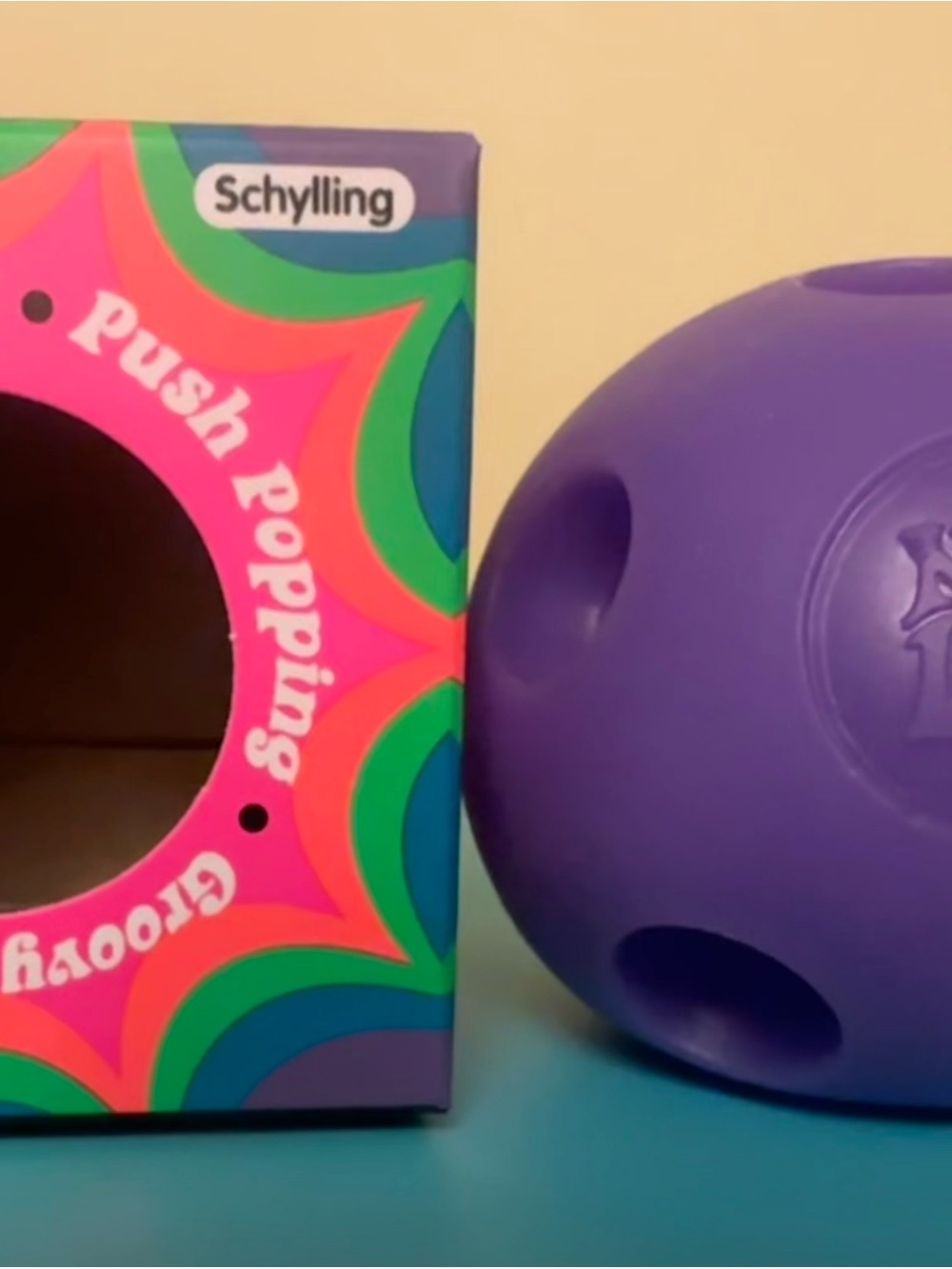 Happy Snappy Needoh Push Popping Groovy Ball - Purple